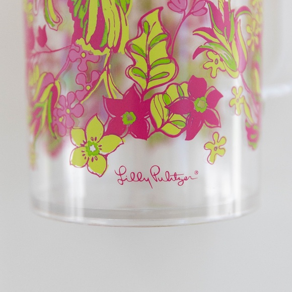 Lilly Pulitzer Pink and Green Acrylic Pitcher - Picture 2 of 5